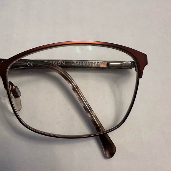 Clearvision Naperville Brown 56/16/140 Flex Hinge Eyeglasses Bronze Rim Tortoise - Picture 2 of 8